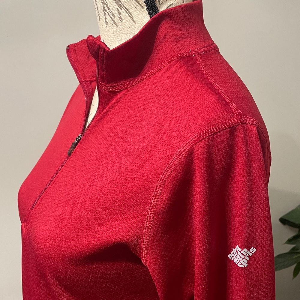 Women's EMS Red Quarter-Zip Top